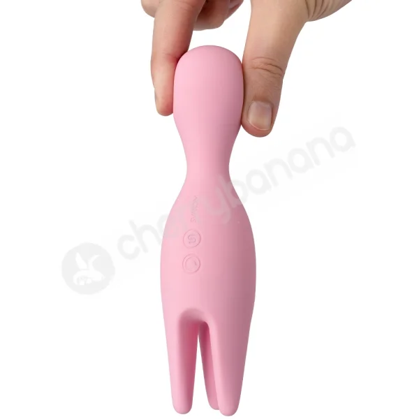 Svakom Nymph 2 in 1 Pink Silicone Foreplay Couples Vibrator