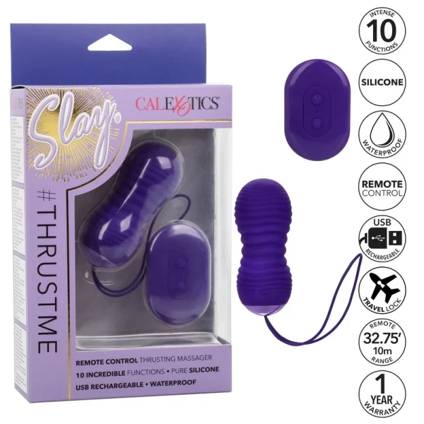 Slay THRUSTME Remote Control Ribbed Bullet