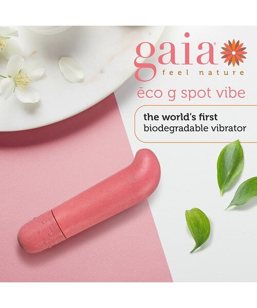 Gaia Biodegradable Eco G-Spot Vibrator Coral — image 9 of 9