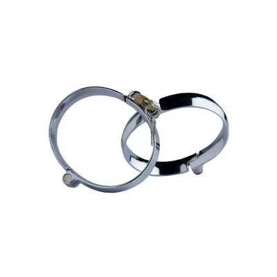 Kink Range Cuffs With Padlock 3 5 Inch Silver
