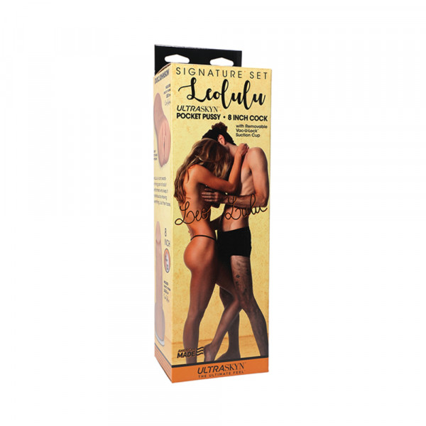 Signature Set - Leolulu - Leo Ultraskyn Pocket Pussy & Lulu 8 Inch Ultraskyn Cock With Removable Va
