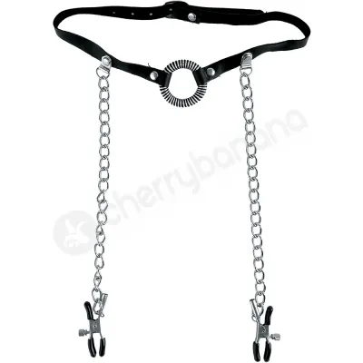 Fetish Fantasy Series Limited Edition O ring Gag Nipple Clamps