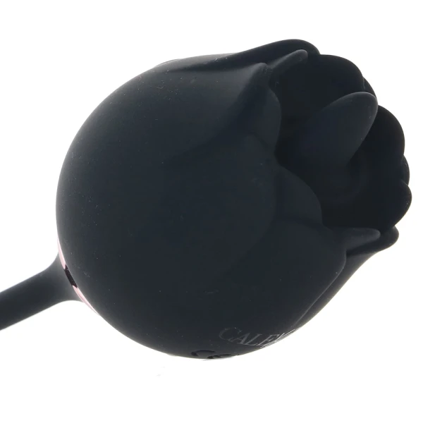 French Kiss Elite Siren Bullet Vibrator & Flickering Tongue Clitoral Stimulator By CalExotics - Black