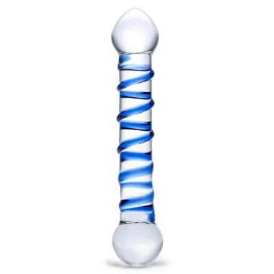 Glas 6 5 inch Spiral Glass Dildo