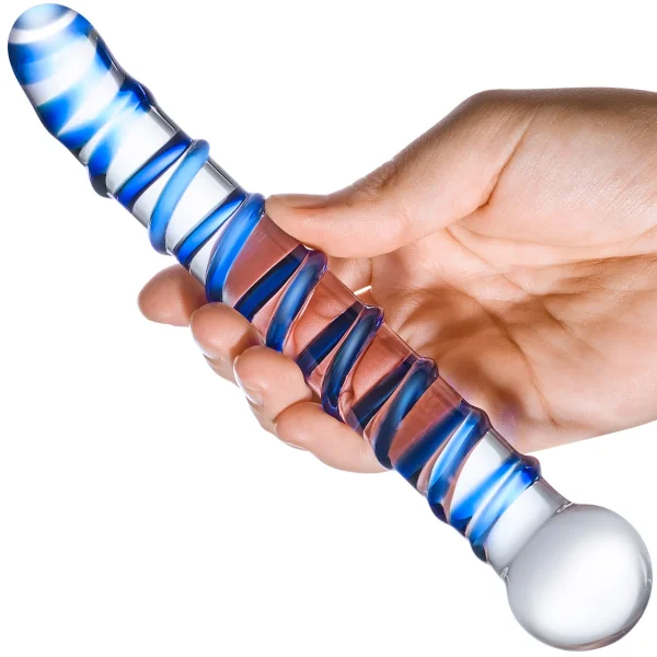 Mr.  Swirl 6.5" Glass Glass Dildo