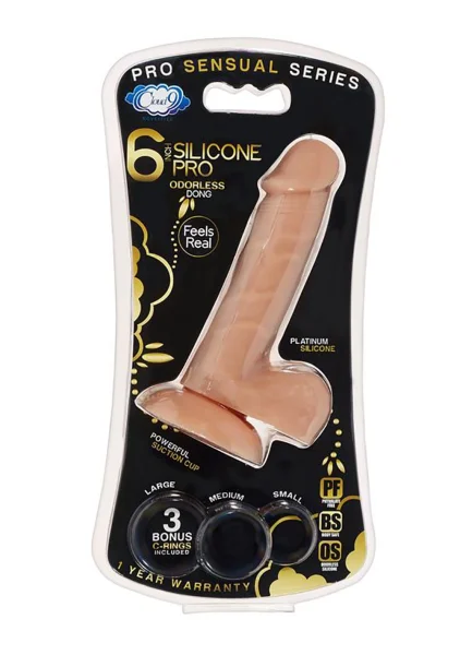 Cloud 9 Pro Sensual Premium Silicone 6 Inch Suction Cup Dildo - Chocolate