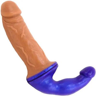 Peacemaker VixSkin Silicone Double Dildo By Vixen Caramel