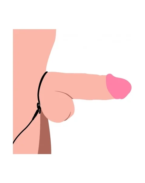 Jolted Cock & Ball Strap With Penis Stim - Black