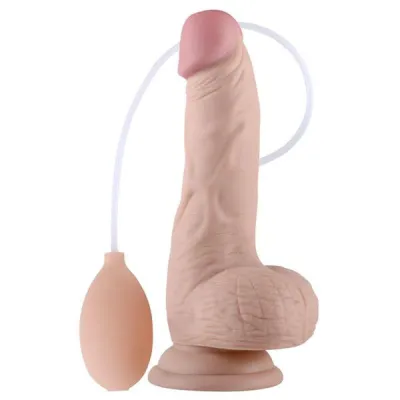 Lovetoy Cumming Softee 8 Inch Soft Ejaculation Dildo with Balls