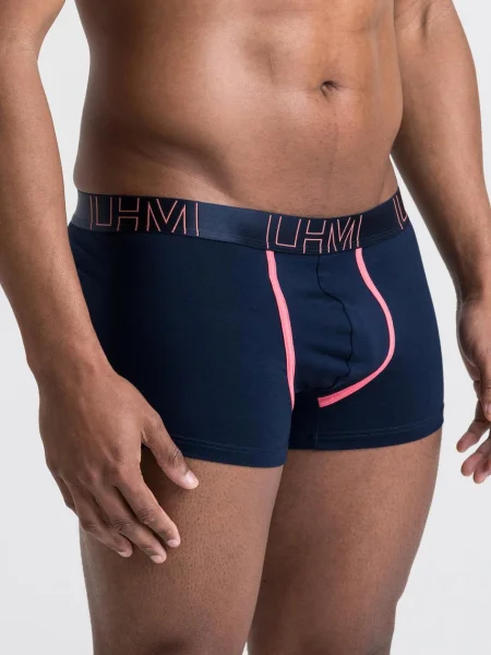 LHM Modal Navy Blue Contrast Boxer Shorts