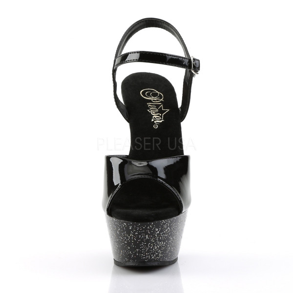 6 inches Heel, 1 3/4 inches PF Ankle Strap Sandal W/Mini Glitters — image 6 of 8