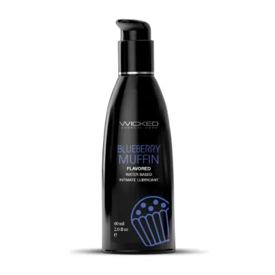Aqua Blueberry Muffin Water Flavored Water Based Lubricant 2 Fl Oz 60ml