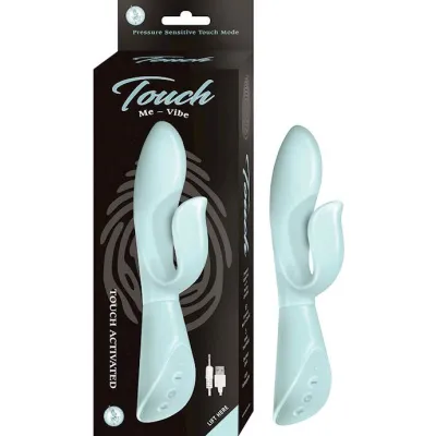 Nass Toys Touch Me Rabbit Vibrator Aqua 8 Inch