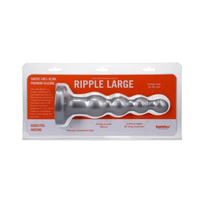 Anal Beads Tantus Ripple Large 8 In Anal Beads Dildo Medium firm Silver