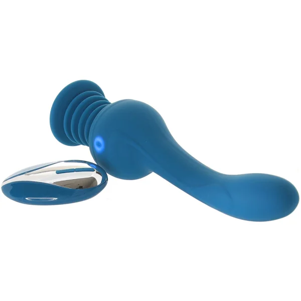 Revolution Earthquake Shaking Thrusting Silicone Rechargeable Stimulator With Remote By NS Novelties - Teal