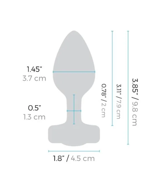 B-vibe Vibrating Jewel Plug - 3.8 Inch - Teal - S/m