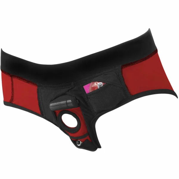 SpareParts Tomboi Harness Briefs - Red Pepper