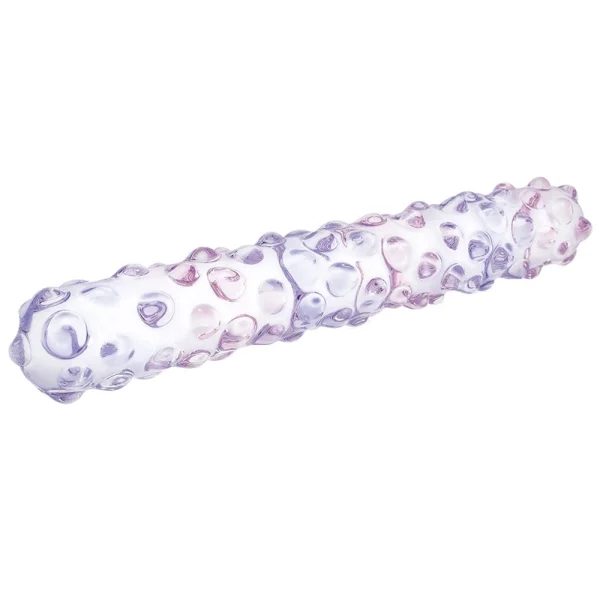 Glas 9-inch Purple Rose Nubby Dildo