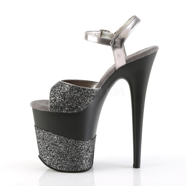 8 inches Heel, 4 inches PF Ankle Strap Sandal w/ Glitter Wrapped PF — image 7 of 16
