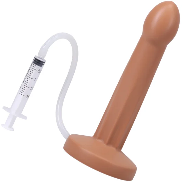 POP Squirting Harness Compatible Silicone Dildo - Caramel