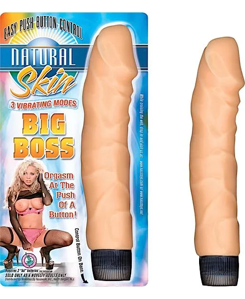 Natural Skin Big Boss Vibrator 9 Inch Flesh — image 4 of 4