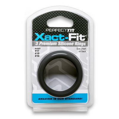 Xact Fit Silicone Small Medium Large Cock Rings x3
