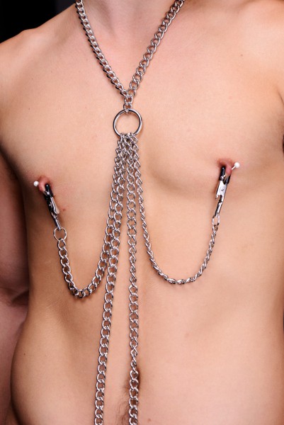 Collar Nipple And Clit Clamp Set