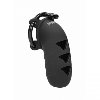 Man Cage Black Silicone Chastity Cock Cage 4 2 Inch