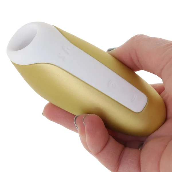 Satisfyer Love Breeze Pressure Wave Vibrating Rechargeable Waterproof Stimulator - Yellow