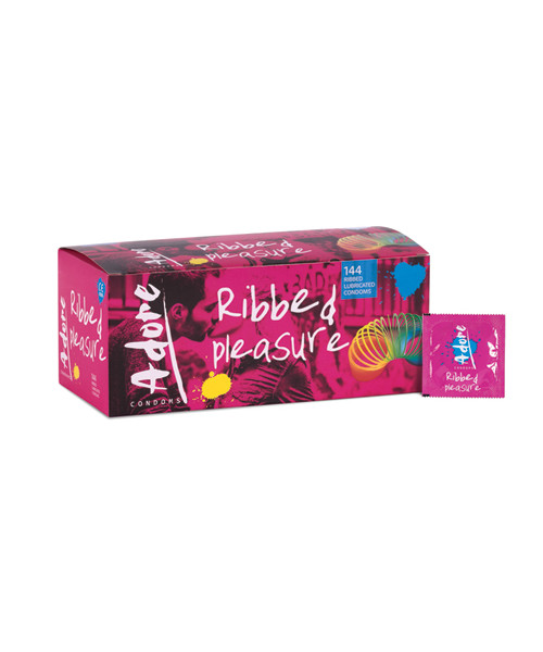 Adore Ribbed Pleasure condoms 144 pcs