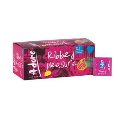Adore Ribbed Pleasure condoms 144 pcs