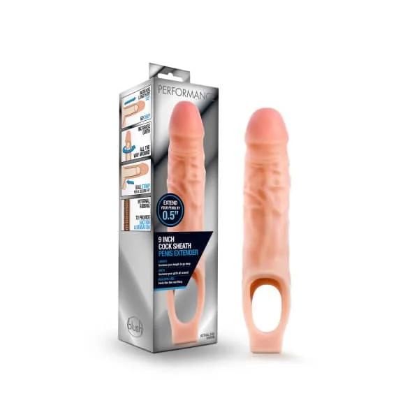 Performance 9 Inch Cock Sheath Penis Extender Vanilla