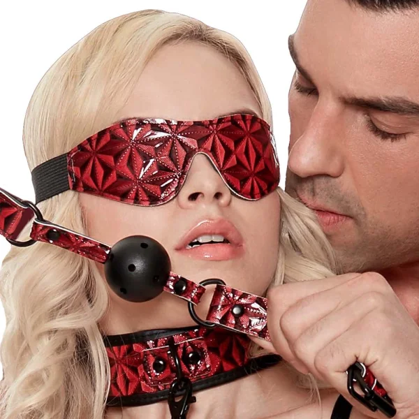 Ouch Luxury Bondage Kit Burgandy