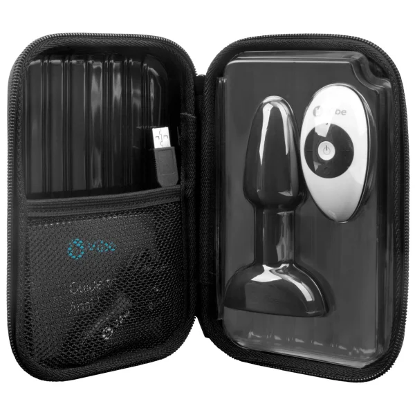 b-Vibe Rimming Plug Petite - Waterproof Remote Control Vibrating Anal Toy - Black