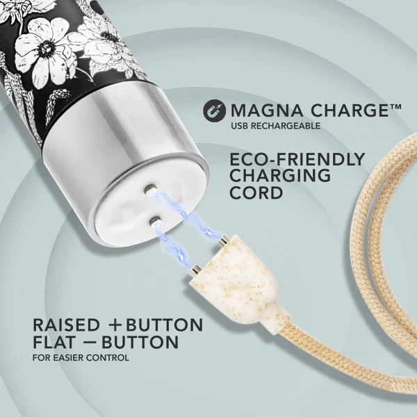 The Collection Eden Limited Edition Rechargeable Waterproof Slimline Vibrator By Blush - Black & White