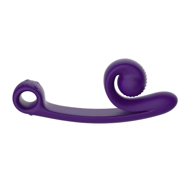 Snail Vibe Curve Silicone Rechargeable Waterproof Dual Stimulation Vibrator - Pink