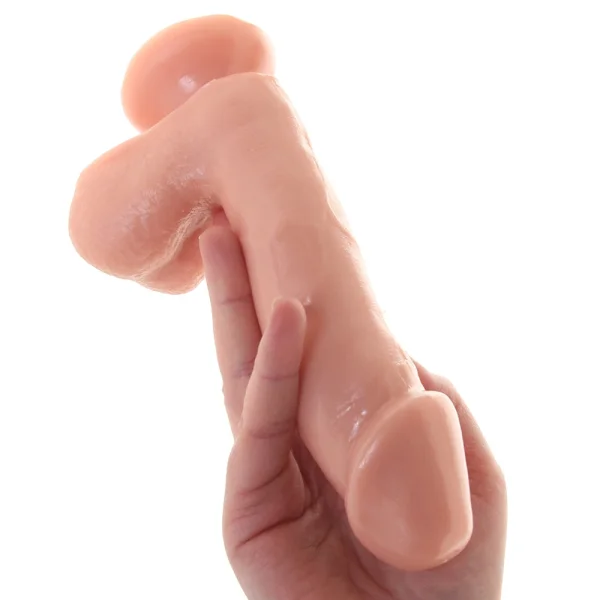 Basix Rubber Works - 6.5 Inch Dong With Suction Cup - Flesh