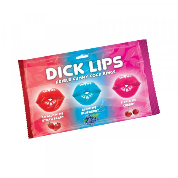Dick Lips Gummy Cock Rings (3 Pack)
