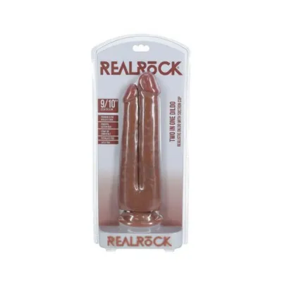 Couples Dildos Realrock Two In One 9 In 10 In Dildo Tan