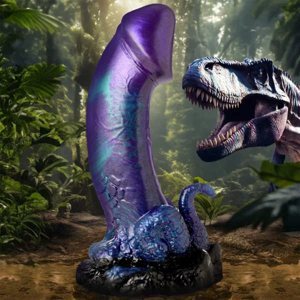 Dino-Dick 7.25" Silicone Suction Cup Dildo By Creature Cocks - Large