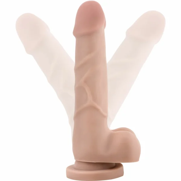 Dr. Skin Basic 7 Inch Realistic Dildo With Balls & Suction Cup by Blush - Vanilla
