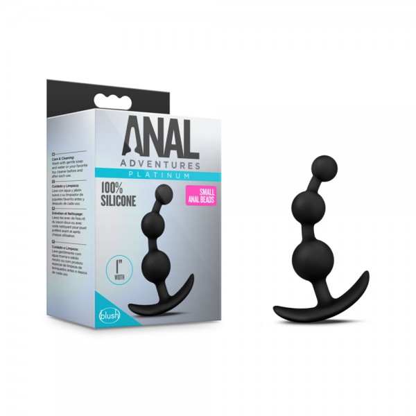 Anal Adventures Platinum Small Anal Beads Black