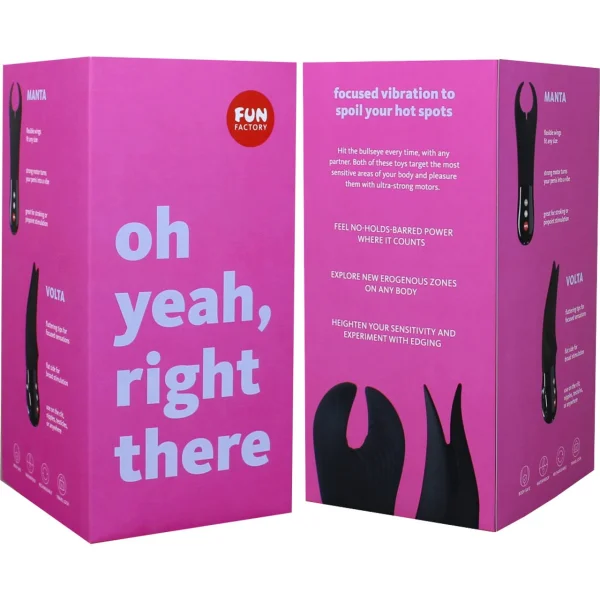 Fun Factory Paired For Pleasure Oh Yeah, Right There Kit With The Manta Penis Stroker & Volta Clitoral Stimulator