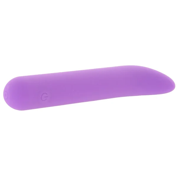 Bliss Liquid Silicone Mini G Vibe Rechargeable Waterproof G-Spot Vibrator - Purple