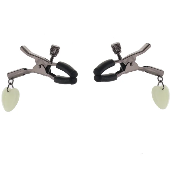 Bound Adjustable G3 Glow In The Dark Nipple Clamps by NS Novelties - Gunmetal