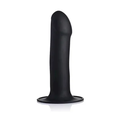 Squeezable Phallic Dildo 6 75 Inch Black 6 75
