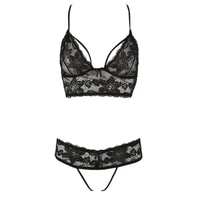 Grace Top And G string Black Large
