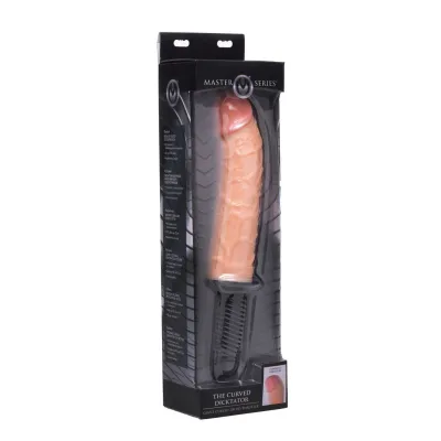 The Curved Dicktator 13 Mode Vibrating Giant Dildo Thruster Flesh