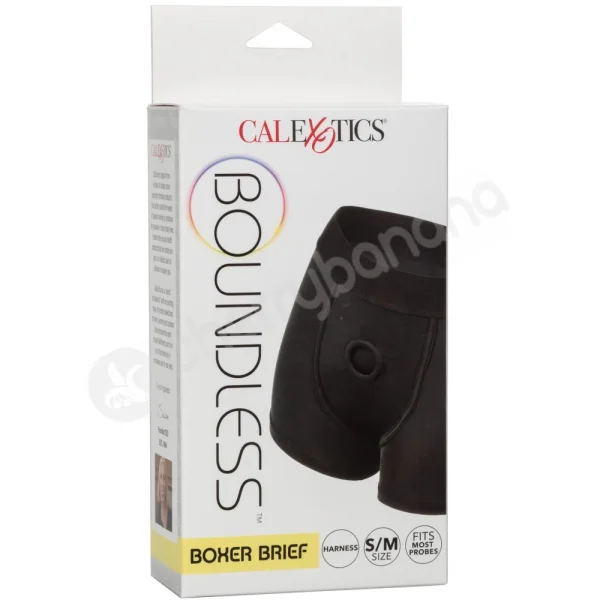 Boundless Boxer Brief Black Wearable Harness - Size S/M