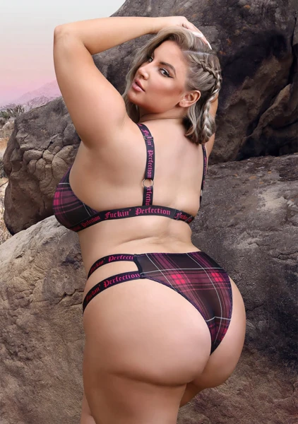 Fuckin' Perfection Cutout Bralette and Panty - Queen Size — image 4 of 4